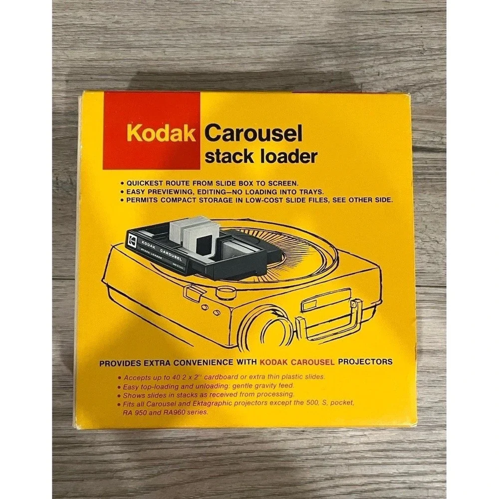 Kodak Carousel Stack Loader Model B40 Slide Tray Vintage in Box w/Instructions